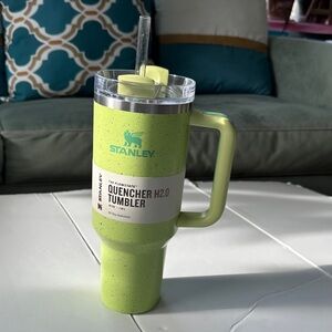 Stanley Speckled Lime Green Quencher Tumbler 40oz citron green
